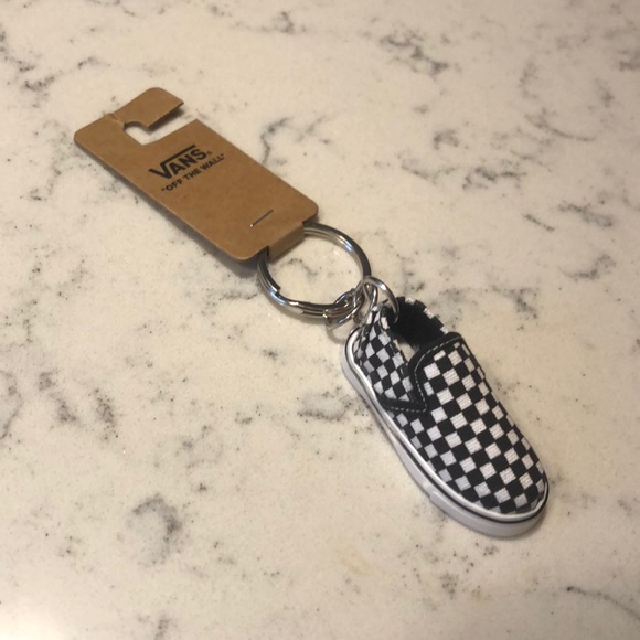 checkered vans keychain